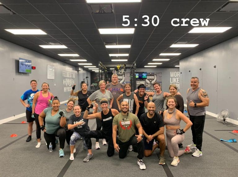 photo showing fitness studio members posing for photo