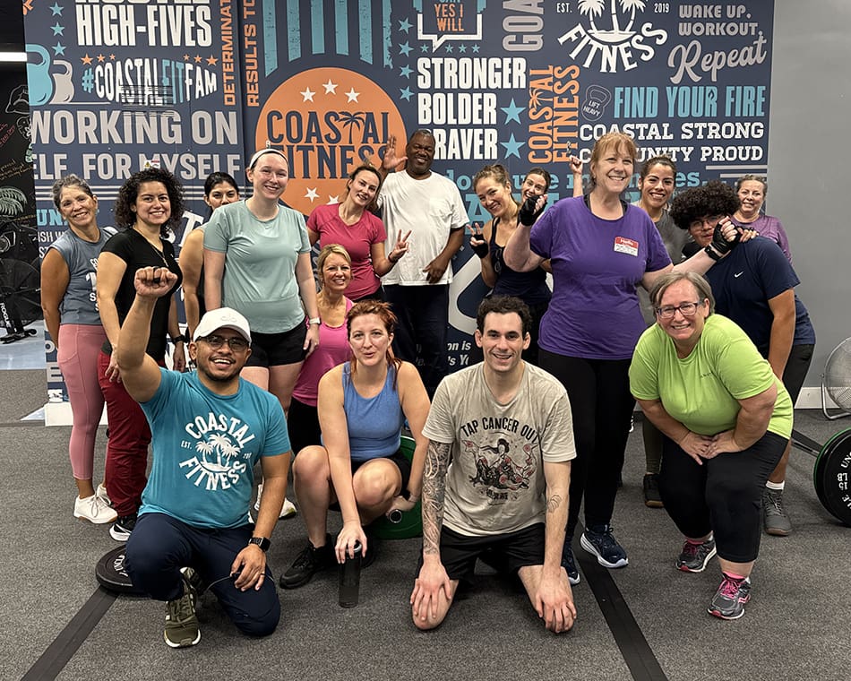 Coastal Fitness group photo of members and coaches