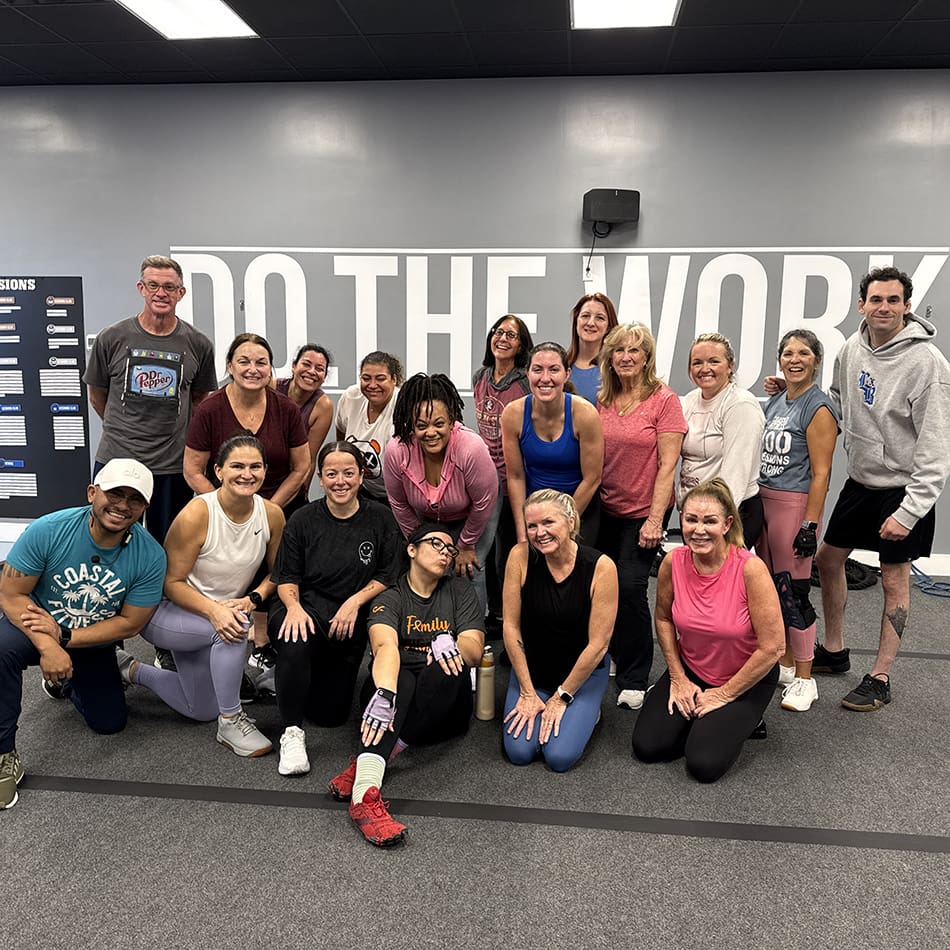 Coastal Fitness group photo of members and coaches