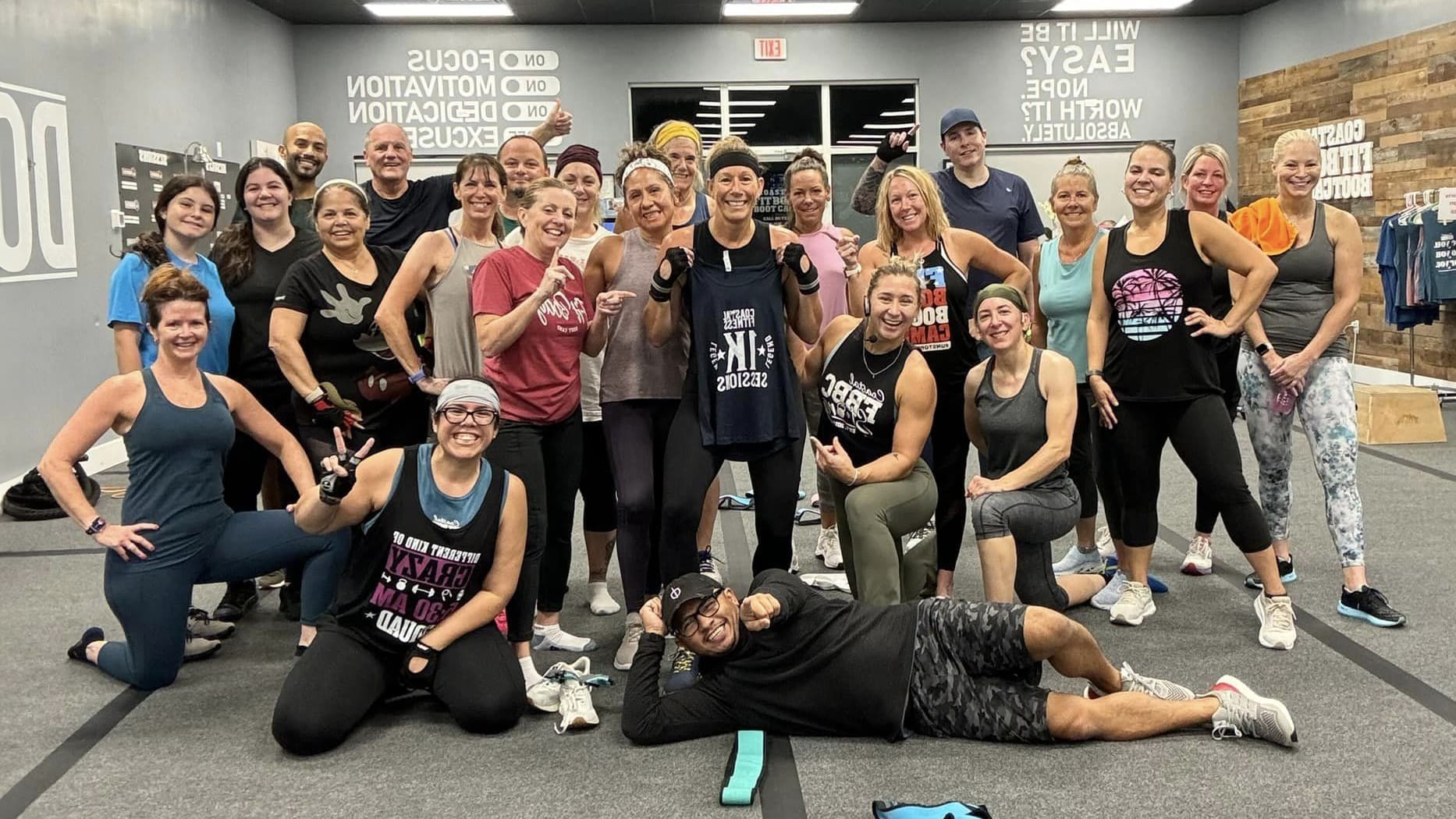 Group photo of Coastal Fitness members