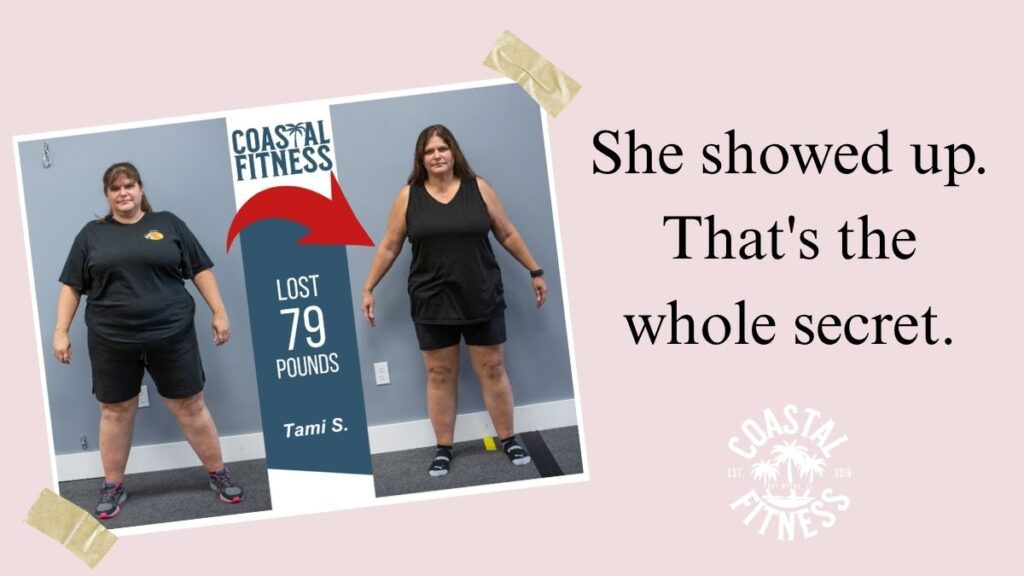 Tami's before & after photo at Coastal Fitness group personal training in Gateway Fort Myers
